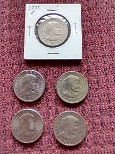 lot 3 image: (5) Susan B. Anthony Dollars