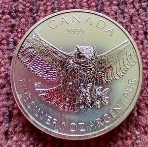 lot 7 image: 2015 Canada 1 Oz. Silver Great Horned Owl