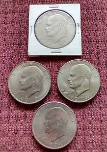 lot 22 image: (4) Eisenhower Dollars