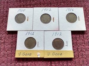 lot 56 image: (5) Liberty V Nickels