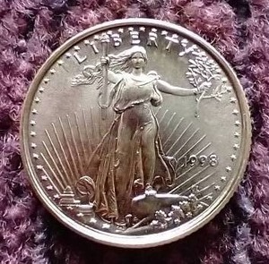 lot 58 image: 1998 110th Oz Gold Eagle