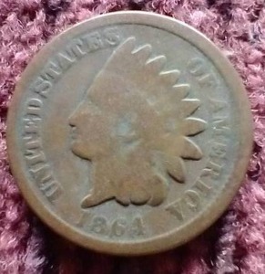 lot 69 image: 1864 Indian Penny