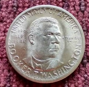 lot 75 image: Beautiful 1946-S Booker T Washington Silver Half Dollar