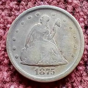 RARE 1875-S Liberty Seated 20 Cent Coin