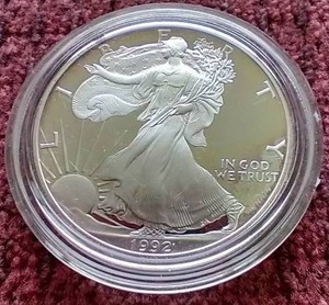 lot 91 image: 1992 Proof American Silver Eagle