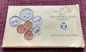 lot 95 image: 1990 U.S. Mint Uncirculated Set