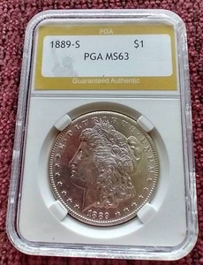 1889-S Morgan Dollar - PGA MS63 - Key Date!