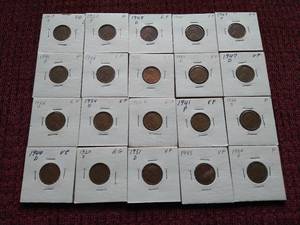 lot 111 image: (20) Wheat Pennies in Flips