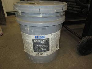 lot 151 image: Pair of 5-gallon buckets of Sherman...