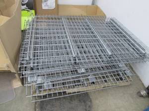 lot 137 image: Metal pallet racking shelves - as pictured shelves only