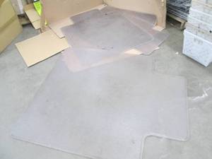 lot 148 image: 3 Office chair floor mats