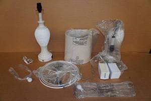 lot 161 image: Set of 2 Dimmable Table Lamp with USB Ports