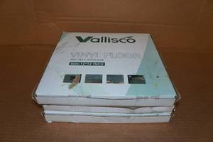 lot 184 image: 3 30-Packs Vallisco PVC Self Adhesive Vinyl Floor 12x12 Squares