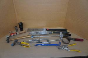 lot 51 image: Assorted Tools - Pull Saws, Hammers