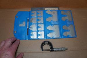 lot 49 image: Skoal Radius Gage Set with Outside Micrometer
