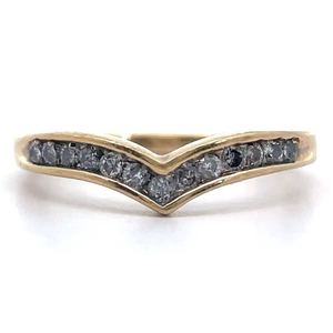 lot 38 image: 0.39 Carat Natural Fancy Champagne Diamond Chevron Estate Ring in Yellow Gold $725 Retail VIDEO