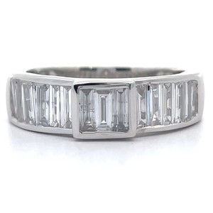 lot 36 image: NEW 1.08 Carat Diamond Baguette Invisible Channel Ring $1,250 Retail VIDEO