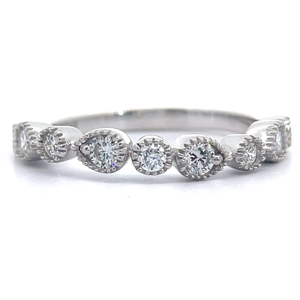 lot 41 image: NEW 1.10 Carat Diamond Bezel Stacking Ring $1,100 Retail VIDEO