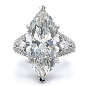 8.53 Carat Diamond Marquise Pavé Split Shank Ring in 14k White Gold; $10,950 Retail  *VIDEO*