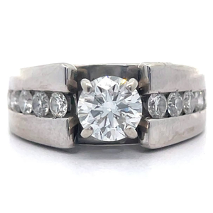 lot 7 image: Jared Jewelers 1.47 Carat Natural Diamond Channel Ring in 14k White Gold w Report and $6,899 Appraisal VIDEO