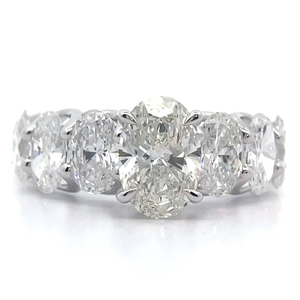 lot 6 image: 4.92 Carat Oval Diamond Trellis Ring in 14k White Gold $6,899 Retail VIDEO