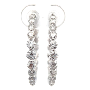 lot 22 image: NEW 2 Carat Diamond Inside-Out Hoop Earrings in 14k White Gold $1,995 Retail VIDEO