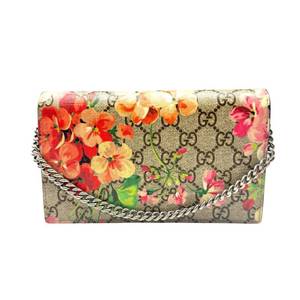 Gucci GG Supreme Blooms Chain Wallet; Pre-Owned Retail $1,150