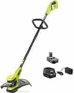 lot 31 image: RYOBI ONE 18V 13 in. Cordless Battery String Trimmer with 2.0 Ah Battery and Charger  Customer Returns See Pictures