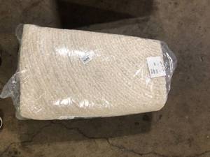 lot 35 image: Unique Loom Braided Chindi Ivory 8 ft. x 8 ft. Round Area Rug  Customer Returns See Pictures
