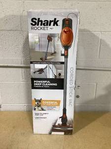lot 370 image: Shark Rocket Ultra-Light Corded Stick Vacuum - HV301 Pet Hair Pick Up, Swivel Head, Converts to Handheld, 25 Cord