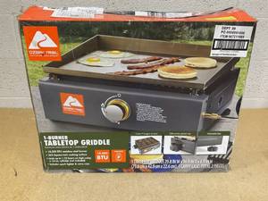 lot 302 image: Ozark Trail 1 Burner Tabletop Propane Griddle