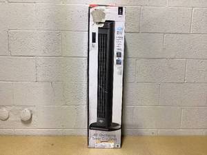 lot 434 image: Vornado 4T Oscillating Tower Fan with Remote Control, 40 Tall, Black
