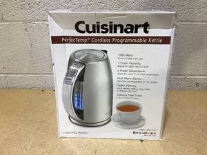 lot 455 image: Cuisinart PerfectTemp Cordless Electric Kettle Brushed Stainless Steel
