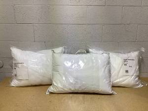 lot 407 image: LOT OF 3 White Down Alternative Soft Pillow