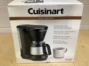 lot 490 image: Cuisinart 5-Cup Coffeemaker with Stainless Steel Carafe