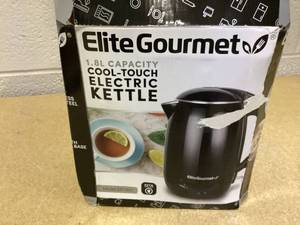 lot 493 image: Elite Gourmet EKT1821 1.8L Double Wall Insulated, Cool-Touch 1500W Kettle