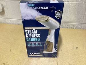 lot 498 image: Conair Handheld Garment Steamer for Fabric, Turbo ExtremeSteam 1875W