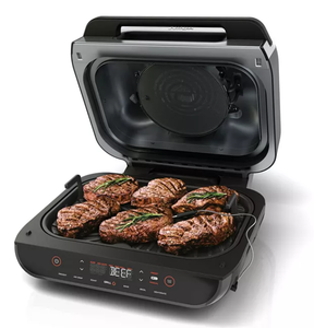 lot 2 image: Ninja Foodi Smart XL 6-in-1 Indoor Grill with 4-Quart Air Fryer, Roast, Bake, Dehydrate, Broil, and Smart Cook System