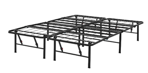 lot 14 image: Queen Size Mainstays 14 High Quad Fold Steel Platform Bed Frame