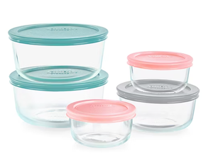 lot 115 image: 10PCS Pyrex Simply Store Glass Storage Set