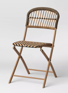 lot 129 image: LOT OF 2 Aster Outdoor Patio Dining Chairs Folding Chairs - Threshold