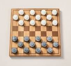 lot 149 image: Wood & Marble Checkers Board Game- Hearth and Hand