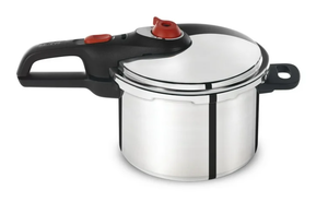 lot 158 image: T-fal Initiatives Secure Aluminum Cookware, 6 Quart Pressure Cooker