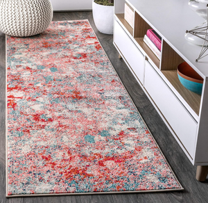 lot 205 image: JONATHAN Y CTP108B-28 Contemporary POP Modern Abstract Indoor Runner Rug