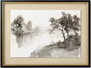 lot 402 image: Washed Stream Framed Wall Art - Hearth & Hand