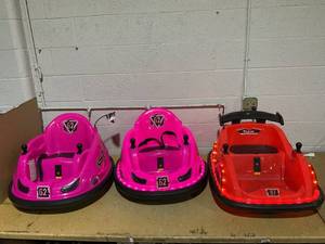 lot 101 image: LOT OF 3 Flybar Flybar Bumper Car, Battery Powered Ride On