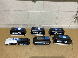 lot 112 image: LOT OF 7 HART 40 Volts Lithium-Ion Batteries