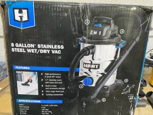 lot 151 image: HART 8 Gallon 6 Peak HP Stainless Steel WetDry Vacuum, VOC812SF 3703