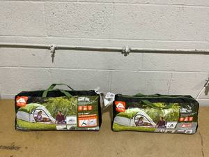 lot 163 image: LOT OF 2 Ozark Trail, 3-Person Clip & Camp Dome Tent