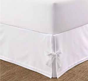 lot 422 image: Laura Ashley Corner Ties Tailored Bedskirt White, King